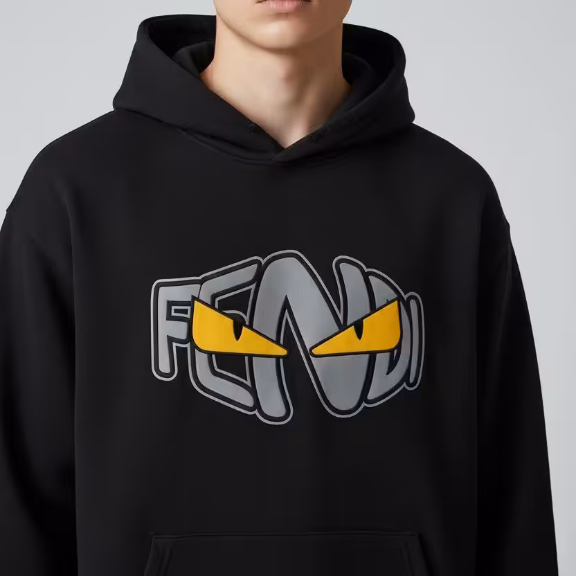 WhatsApp Image 2025-12-24 at 11.39.53 AM (1) Fendi Black Full Sleeve Men’s Hoodie