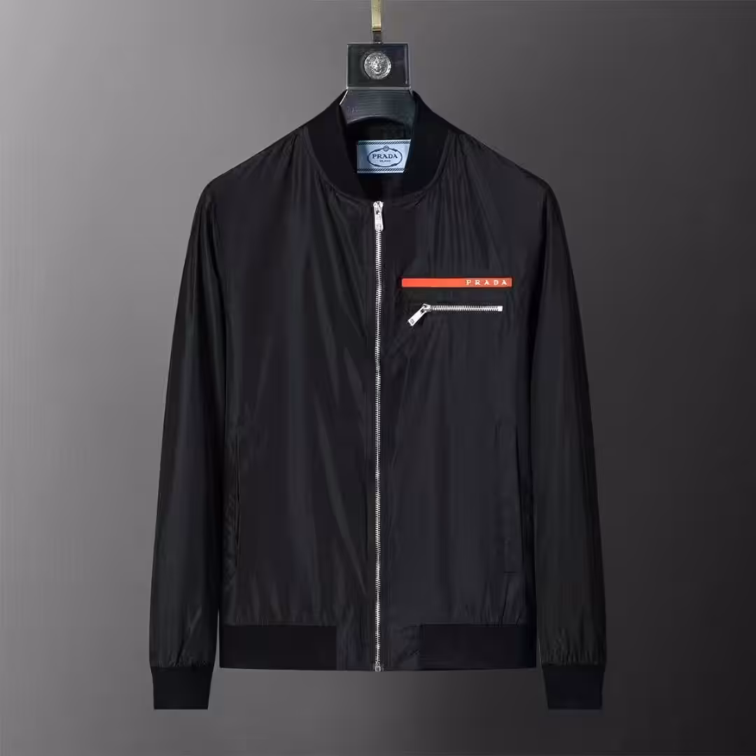 WhatsApp Image 2025-12-29 at 5.59.06 PM Prada Black Zip Lock Wind Cheater Jacket