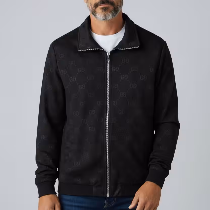 WhatsApp Image 2025-12-29 at 6.34.24 PM Gucci GG Embossed Black Wind Cheater Jacket