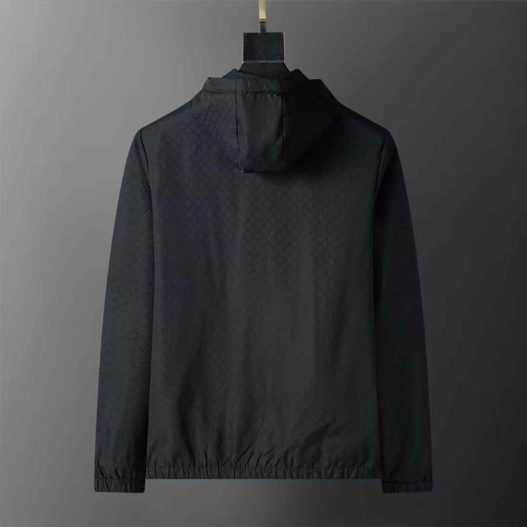 WhatsApp Image 2026-01-15 at 6.44.17 PM (1) Louis Vuitton Embossed Black Wind Cheater Jacket