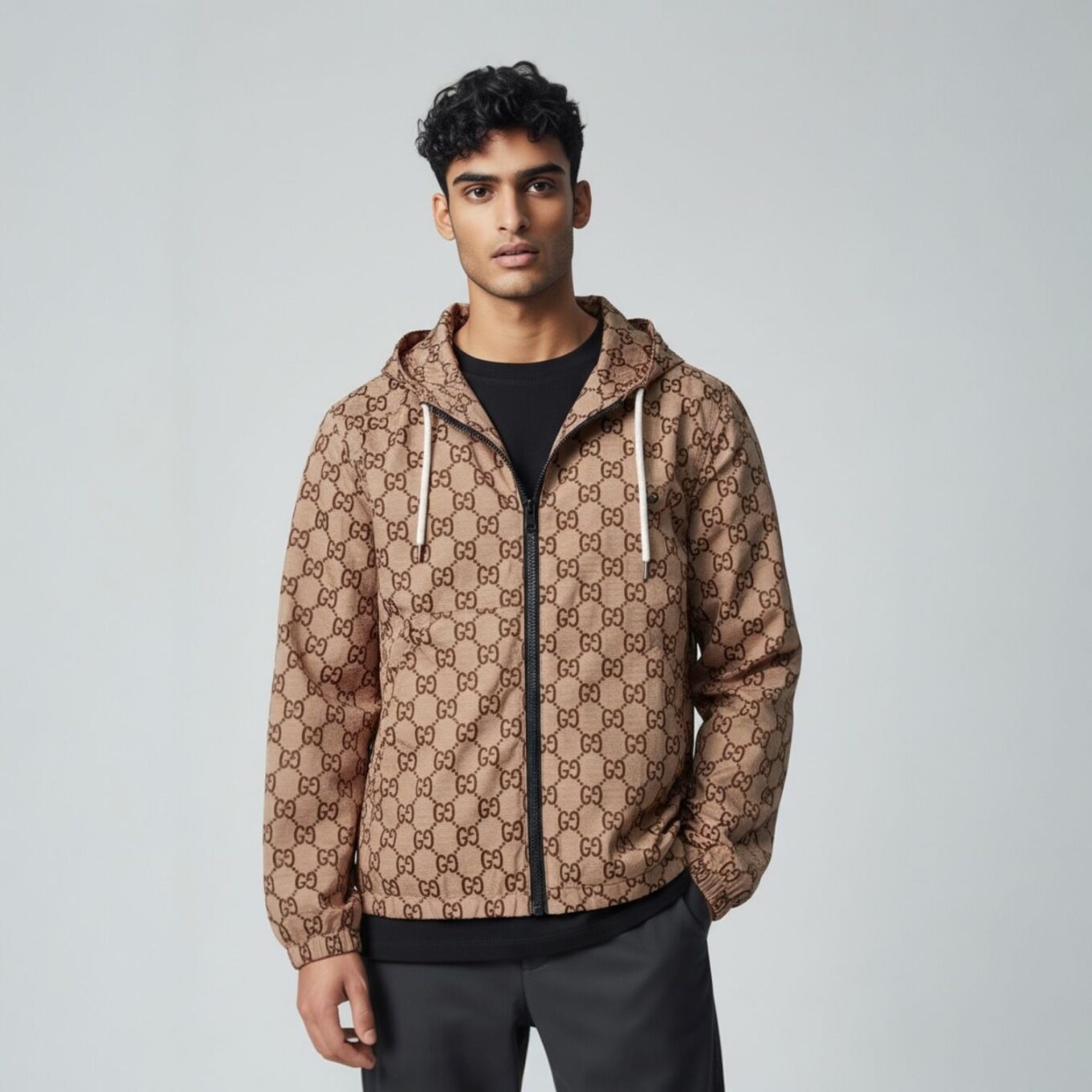 WhatsApp Image 2026-01-17 at 1.55.14 PM Gucci Khaki Monogram Wind Cheater Jacket