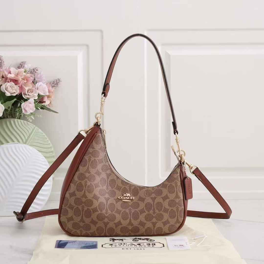 WhatsApp Image 2026-01-24 at 6.30.24 PM Coach Teri Twisted Apricot Brown Shoulder Bag (With Box)