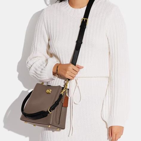 WhatsApp Image 2026-02-21 at 3.47.31 PM Coach Willow Bucket Grey Shoulder Bag (With Box)