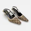 Gucci Beige GG Canvas Heel