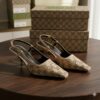 Gucci Beige GG Canvas Heel