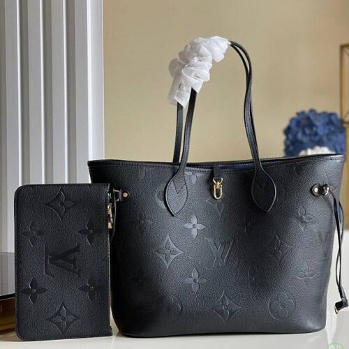 WhatsApp Image 2026-05-05 at 6.53.38 PM (1) Louis Vuitton Empreinte Black Embossed Neverfull Bag (With Box)
