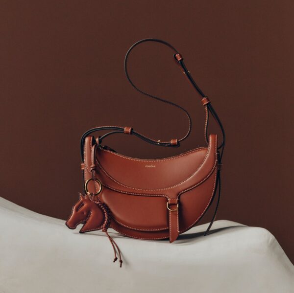 WhatsApp Image 2026-05-06 at 2.41.36 PM (1) Polene Numero Dix Galop Brown Shoulder Bag (With Box)