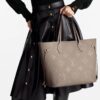 Louis Vuitton Empreinte Khaki Embossed Neverfull Bag(With Box)