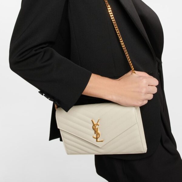 WhatsApp Image 2026-05-18 at 10.48.09 PM (1) YSL White Envelope Sling Bag (With Box)
