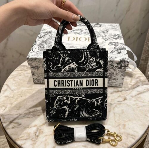 WhatsApp Image 2026-05-29 at 7.23.29 PM Christian Dior Black Tiger Mini Long Book Tote (With Box)