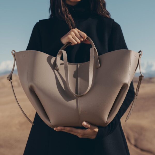 WhatsApp Image 2026-05-30 at 7.15.27 PM Polene Cyme Textured Taupe Handbag
