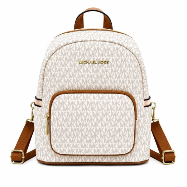 WhatsApp Image 2026-05-30 at 8.42.11 PM (1) Michael Kors Signature Beige Brown Backpack
