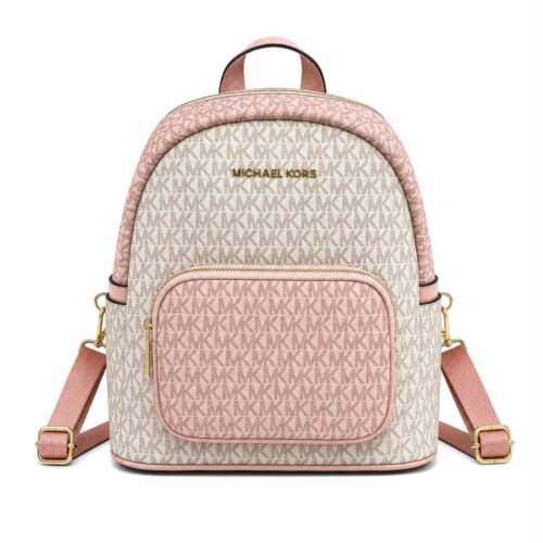 WhatsApp Image 2026-05-30 at 8.55.43 PM Michael Kors Signature Beige Pink Backpack