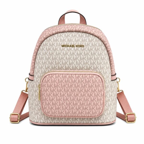 WhatsApp Image 2026-05-30 at 8.55.43 PM Michael Kors Signature Beige Pink Backpack