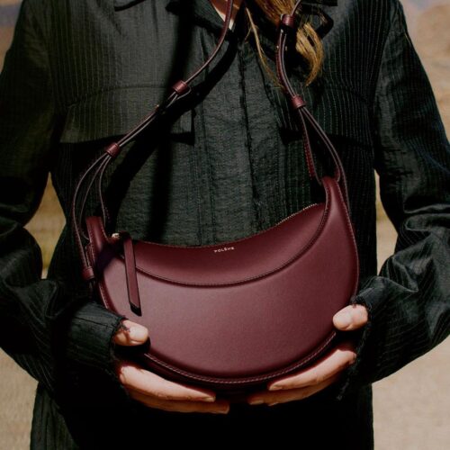 WhatsApp Image 2026-05-31 at 12.49.25 AM Polene Numero Dix Black Cherry Color Shoulder Bag (With Box)