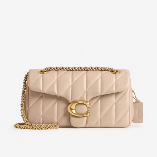 WhatsApp Image 2026-06-02 at 5.37.18 PM (1) Coach Tabby 26 Apricot Gold Quilted Sling Bag (With Box)