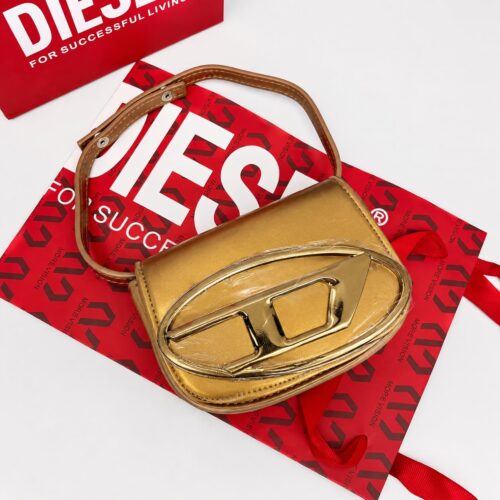 WhatsApp Image 2026-06-02 at 6.22.35 PM Diesel Responsible Gold Color Shoulder Bag (With Box)