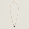 Hermes Pop H Black Mini Pendant Necklace