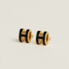 Hermes Pop H Black Earring